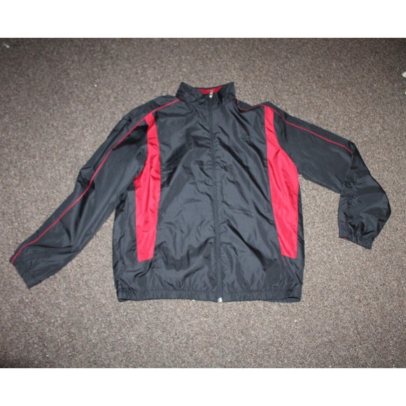 Vintage Men’s Size L 42-44 Starter Track Jacket Black Red Wind breaker Running